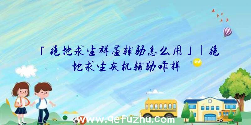 「绝地求生群星辅助怎么用」|绝地求生灰机辅助咋样